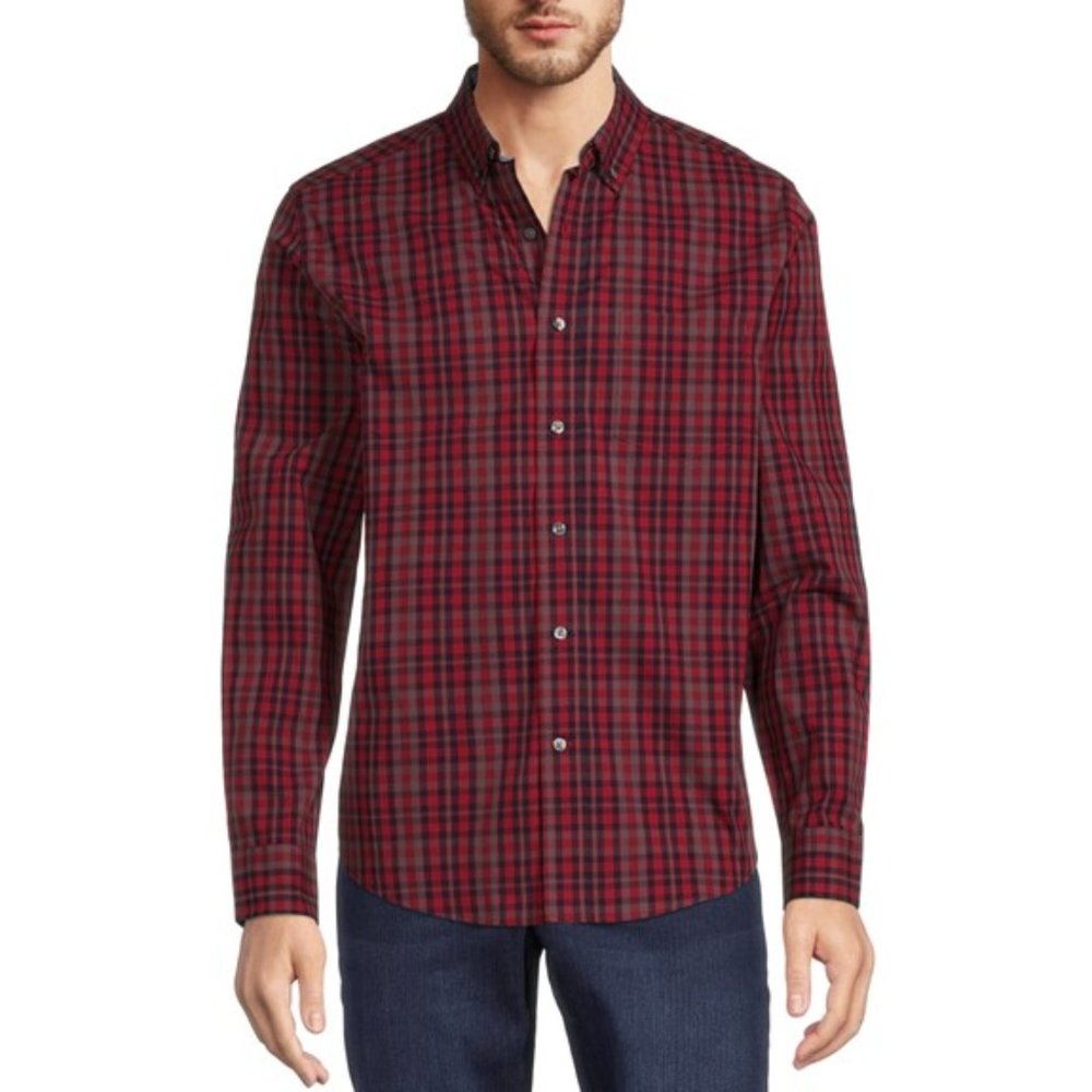 NWT George Men’s Poplin Shirt with Long Sleeves